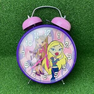 Bratz Alarm Clock Pink Purple Y2K MGA Twin Bell Untested For Parts Decor No Door